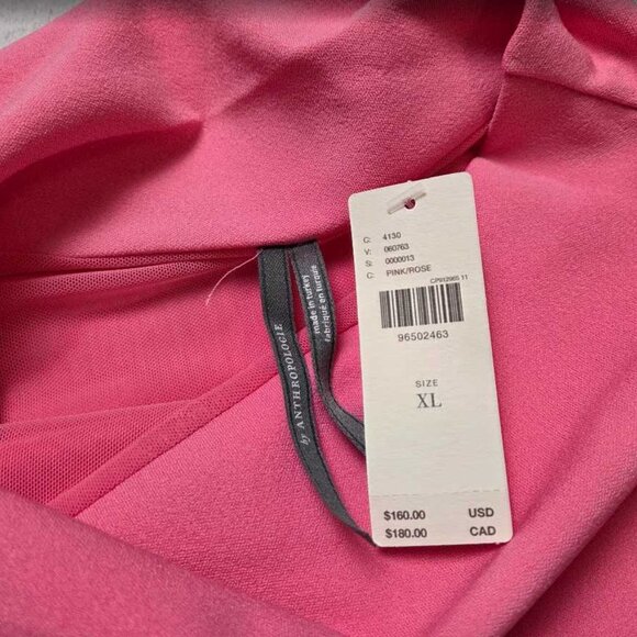 New XL By Anthropologie The Maya ruched cowl-neck dress in pink - Picture 8 of 12